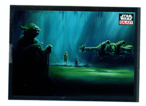 2023 Topps Star Wars Chrome Galaxy #87 Lifting the X-Wing (Yoda)