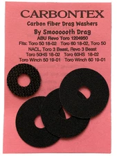 Smooth Drag Carbon Drag Washer Kit Revo Toro Winch 50 & 60 19-01 reels