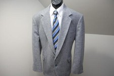 Imperial Haggar Tweed Handwoven Herringbone Wool Blazer Sports Jacket Sz 46 R