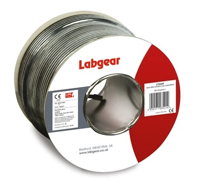 SLX Cable coaxial Labgear 100 m RG6 carrete negro satélite Freesat TV digital cable aéreo