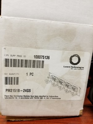 LUCENT PATCHMAX PM2151-24GS GIGASPEED 24 Port Patch Panel 108075136