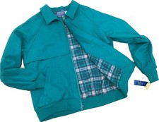 Nwt Vintage Pendleton Zip-up Jacket Size M Green 100% Virgin Wool Woolen Mills