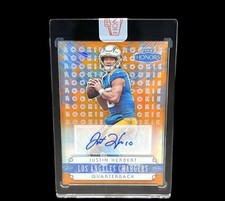 2020 Panini Honors Justin Herbert Chargers Rookie Auto Orange /25 Still Sealed