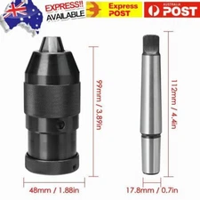 1-16mm Carbide Steel Self Tighten Keyless Lathe Drill Chuck MT2-B16 Taper Arbor