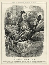 WOODROW WILSON CARTOON - RARE 1919 BRITISH ILLUSTRATION - Constantinople TURKEY