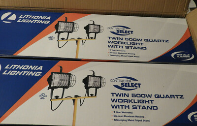 F2/500 QTL M2 - Lithonia Lighting Twin 500W Quartz Worklight - Box of 2