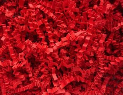 SUNRISE PACKAGING ZIGZAG/CRINKLE RED SHREDDED PAPER ECO FRIENDLY GIFT BOX BASKET HAMPER FILLER