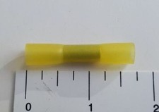 25 Pack - High Strength Heat Shrink Butt Wire Connectors Crimp ,Yellow 12-10 GA.
