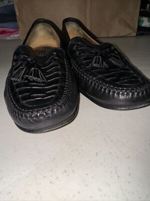 Johnston and Murphy Mens 8.5 Dress Tassel Loafers Woven  display picture 1