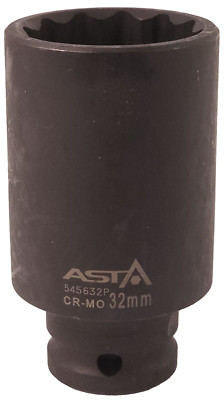 32mm Kraftnuss 1/2'' 12-kant Schlagschrauber Steckschlüssel Kraft Nuss Stecknuss