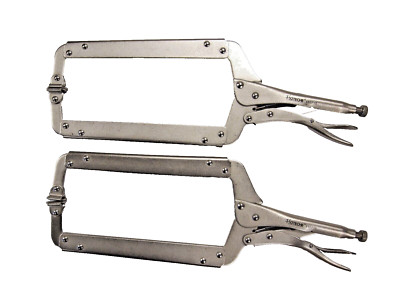 2-Pack 18'' Locking C Clamp Pliers Swivel Jaw Pad Vice Grip Welding Tool 110718