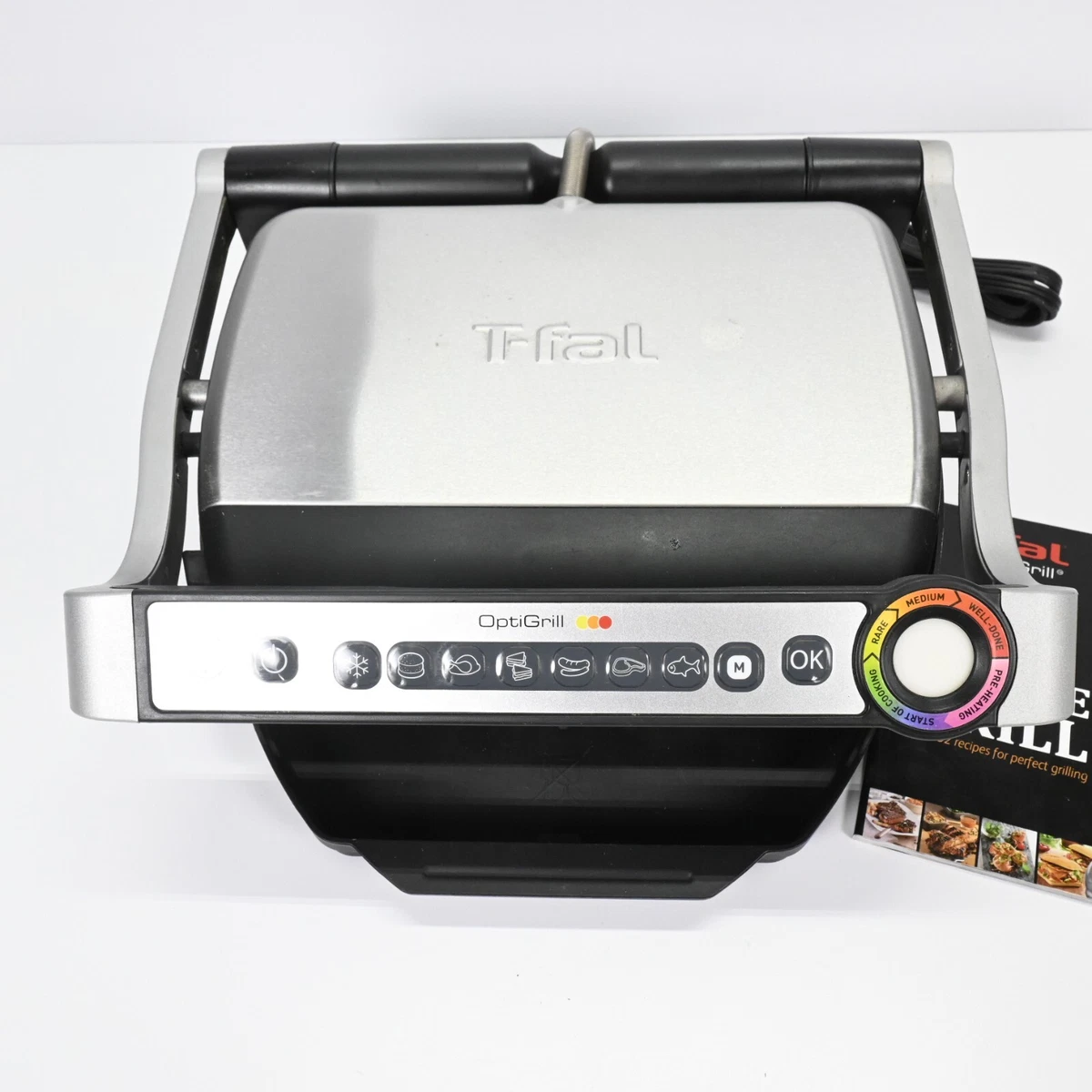 T-Fal OptiGrill + SERIES 8356s1 Auto Sensor Indoor Grill with Manual