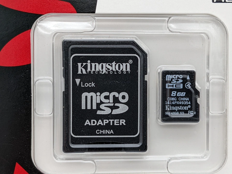 Kingston 8GB MicroSDHC Class 4 Memory Card with Adapter SDC4/8GB USA - Image 3 of 4