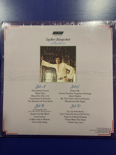 Engelbert Humperdinck ~ A Time For Us. 1977 London Records. R23394. 2-Record Set - Picture 2 of 7