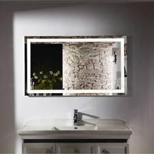 Specchio Rettangolare LED da Bagno illuminato con accensione ON/OFF - SANSA