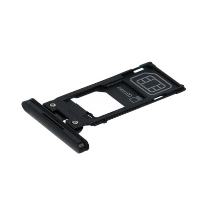 Tiroir SIM (SIM Tray) De Remplacement Pour Sony Xperia XA1 Plus - Noir, OEM, Neuf Sous Blister