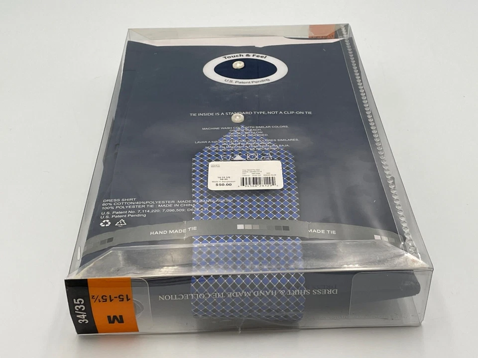 Платье рубашка легкий уход Sears ручной работы сплетенный галстук (стандартный) M 15-15,5 34/35 новый в коробке - Изображение 2 из 4