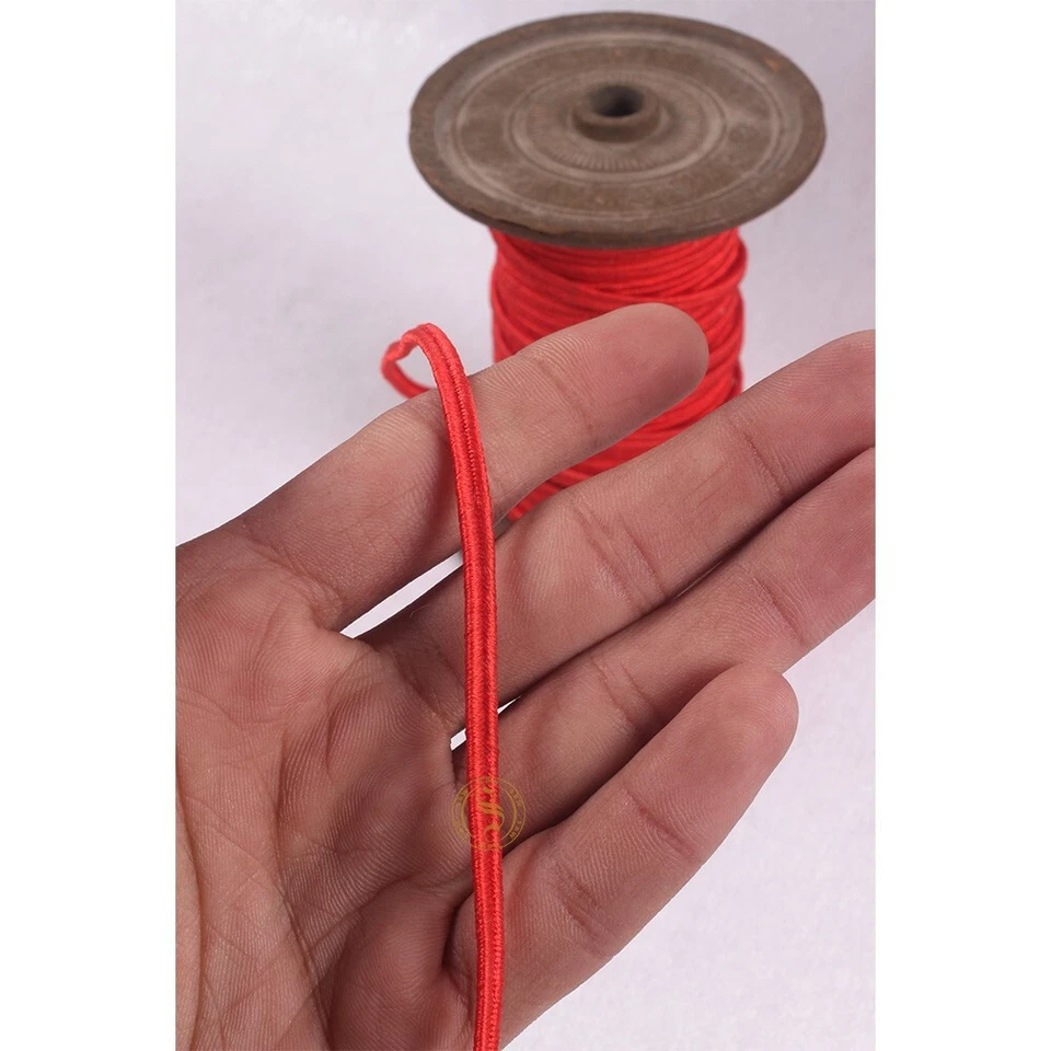 Paquete de 100 metros trenza roja Rusia de 4 mm (cordón soutache) para disfraces militares Foto 4 de 4