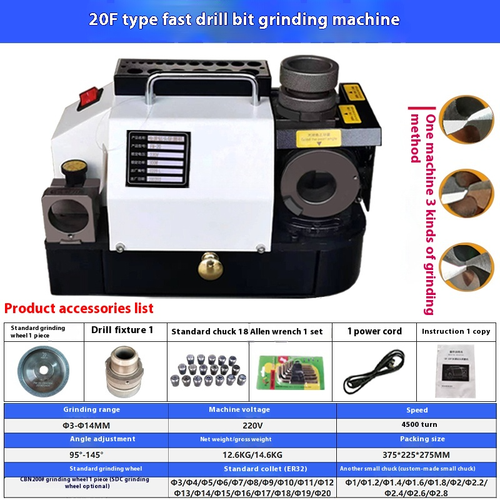 Affilatrice per trapano 220 V da 1 mm a 14 mm torsione punte per trapano smerigliatrice - Foto 8 di 12
