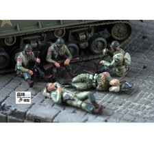 1/72 US Troops At Rest 5Pcs Soldier Person Group Homemade Paint Finished Model