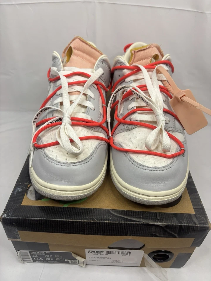 Size 12 - Nike Off-White x Dunk Low Lot 06 of 50 - WORN ONCE - OG ALL - CLEAN 🧼 - Image 2 of 4