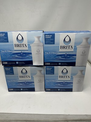 4 Packs Of 3 Brita Water Pitcher Replacement Water Filter NEW Advanced 12 Total