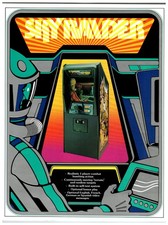 Atari Sky Raider Arcade FLYER Original 1978 Video Game Artwork Sheet Space Age image