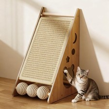 Cat Scratcher with Nest - Non-Shedding Vertical Cat Scratching Post, Cat