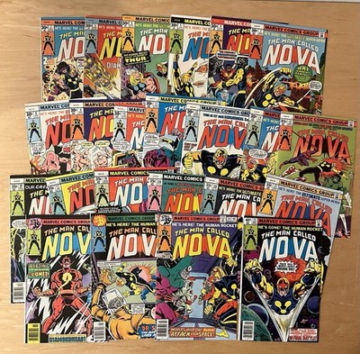Nova #2-11, 13-25 (1976-79) Higher Grade 23 Book Near Complete Run Marvel Comics