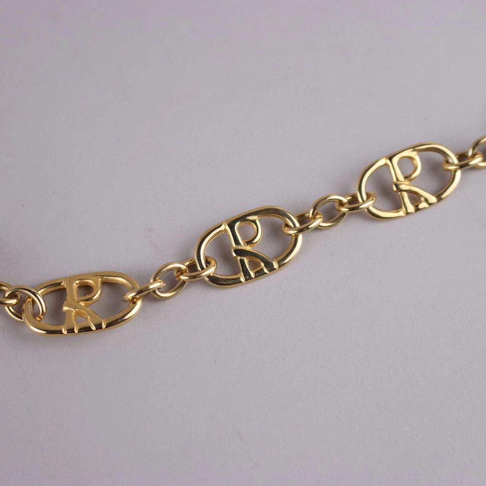 Cinturón Roberta di Camerino Vintage Metal Dorado Italia Foto 3 de 4