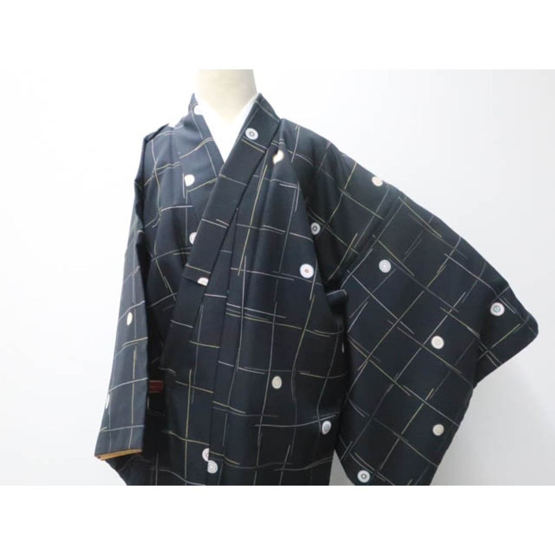 Geometric Kimono Small Pattern Washable Used Japan - image 2