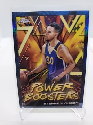 2023 Topps Chrome #PB-6 Stephen Curry Power Boosters Blue Basketball Refractor
