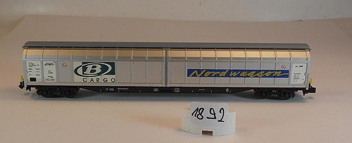 Minitrix Spur N 1/160 Nr. 15614 Schiebewandwagen Nordwaggon der SNCB #1892 | Condition: Gebraucht