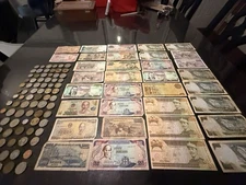 World Currency Lot – 34 Banknotes + 80 Coins – Vietnam Jamaica DR Global Mix