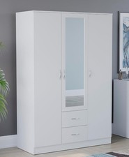 Vida Designs Riano Wardrobe, With Shelf & Hanging Rail Bedroom Storage Furniture