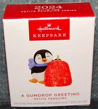 2024 Hallmark Mini Petite Penguins Series A Gumdrop Greeting Christmas Ornament