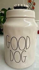 RAE DUNN GOOD DOG TREAT JAR CANISTER CROWN TOPPER LID WITH RUBBER SEAL