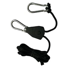 Camping Ratchet Pulley Tent Guide Rope Adjustable Guy Tensioner Tie Down 2m