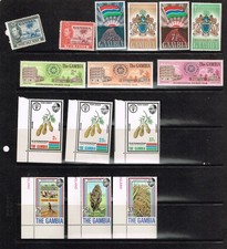 Gambia SC# 134a - 135a (LH), 206-209, 232-234, 284-286 and 287-289 VFNH OG