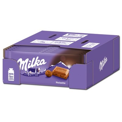 (18,96 /1kg) Milka Noisette Schokolade 25 Tafeln je 90g