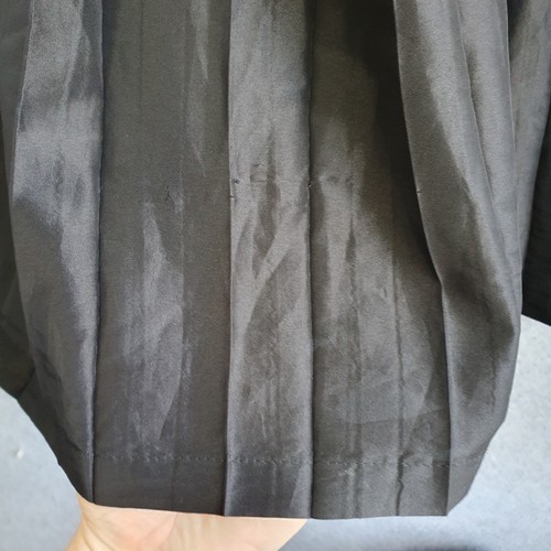 Dries Van Noten Skirt Sz 38 Black Satin Midi Pleated Lagenlook Layering Piece - Picture 12 of 15
