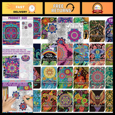 72 Pcs Mindful Coloring Books Set - Party Favors for Adults, Stress Relief Art