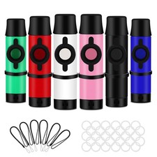 6-Pack Colorful Plastic Kazoos for Beginners   Fun Musical Instrument Set, Pa...