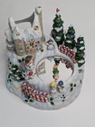 Partylite Candle Shoppe Tealight House Wind Up Snow Scene Holiday See Descrip