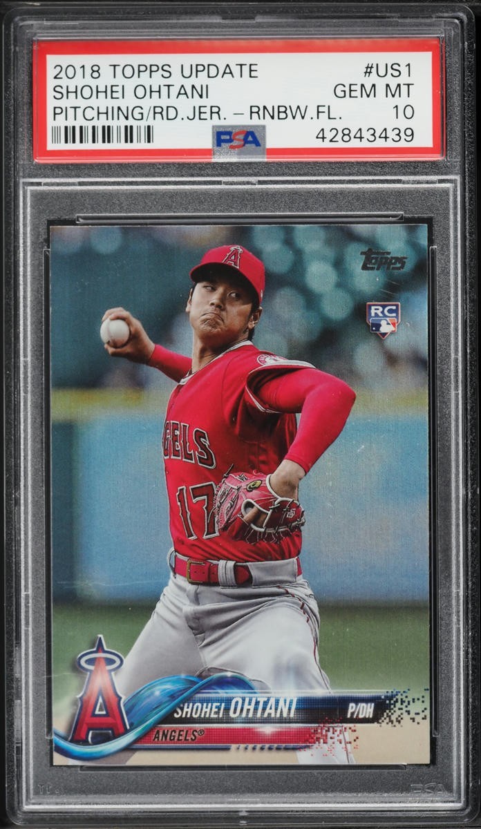 2018 Topps Update Rainbow Foil Pitching #US1 Shohei Ohtani Rookie PSA 10 Gem