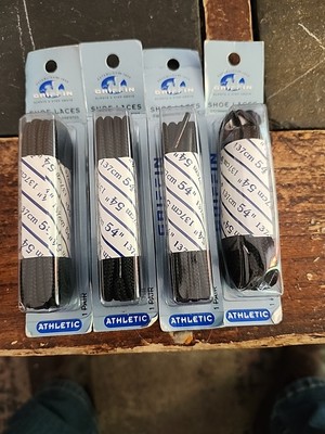 4 × Black Round Shoe laces Athletic Griffin 54'' New!