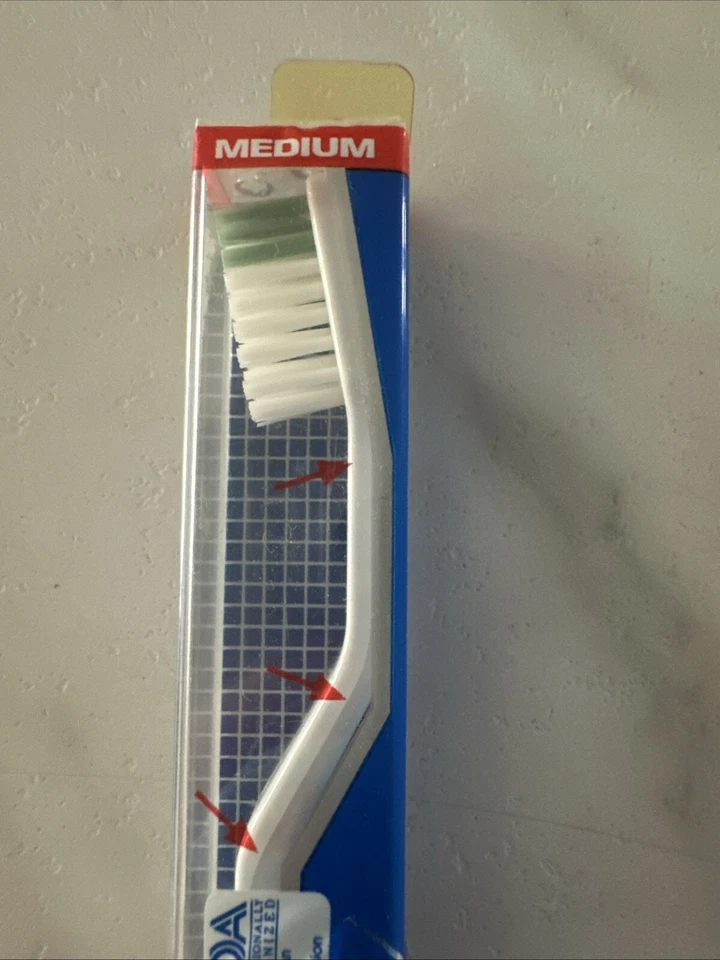 Cepillo de dientes mediano profesional vintage Pepsodent blanco sellado en caja Foto 3 de 4