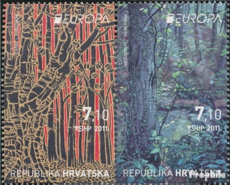 Briefmarken Kroatien 2011 Mi 996-997 Paar (kompl.Ausg.) postfrisch Der Wald - Bild 1 von 1