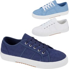 Womens Floral Canvas Casual Lace Up Ladies Sneakers Pumps Comfort Sneakers Shoes