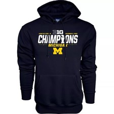 NWT Blue 84 Michigan Wolverines 2023 Big 10 Champions Pullover Hoodie S - L
